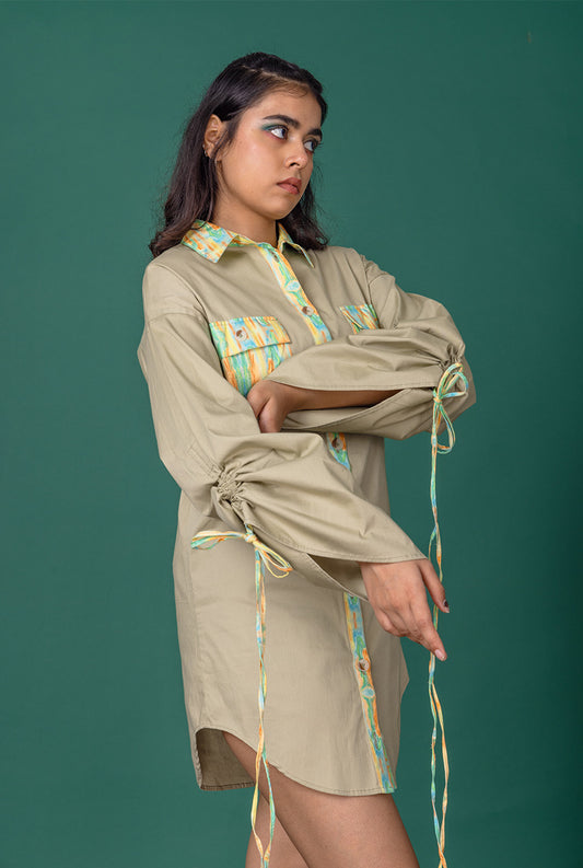 Sage Shirt Dress